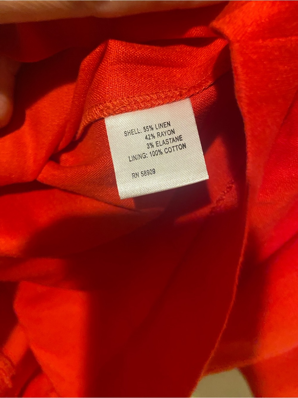 ANTONIO MELANI Size 4 Linen Blend Red Romper; Classy 4th of July Outfit! - Picture 6 of 6